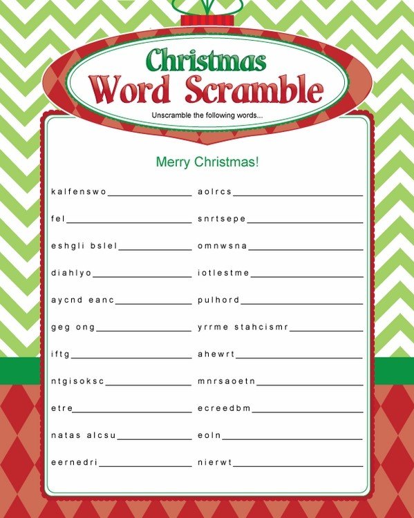 cristmas activities for kids free printable games christmas word scramble