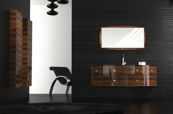 dark colour bathroom wooden furniture