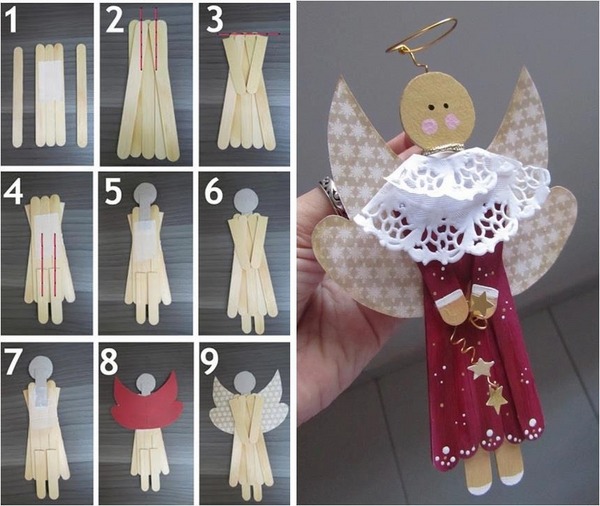 easy Christmas crafts ideas how to make christmas angel
