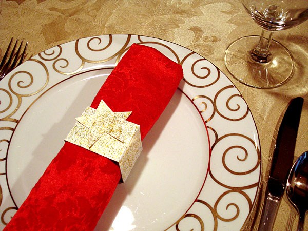 festive table decoration ideas christmas napkin ring