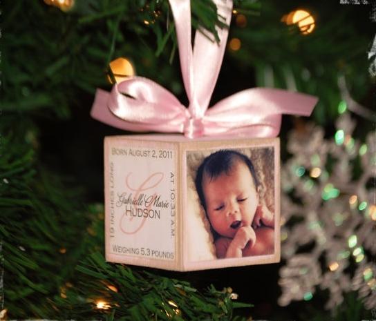 first with baby baby photo wooden ornament