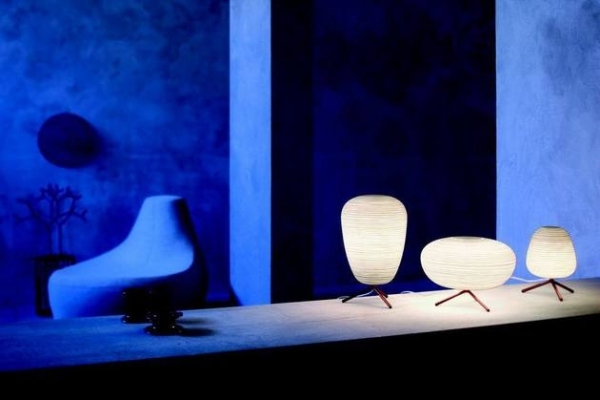 frosted glass lantern table lamps by foscarini delicate shapes