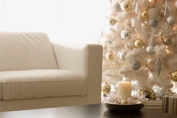 glamorous white fake tree