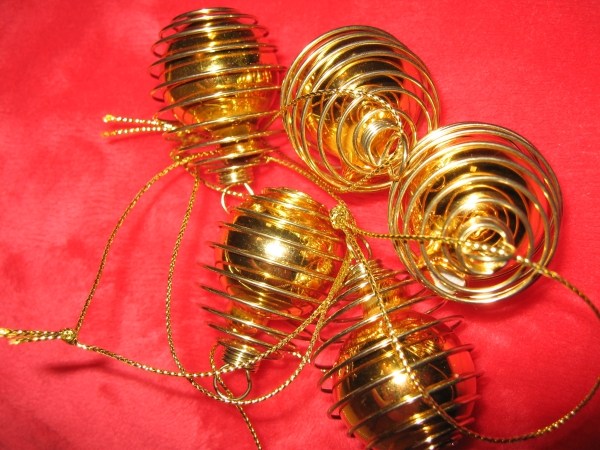 gold cage decorations tree ornaments