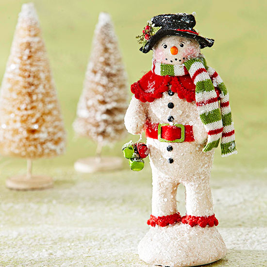 handcrafted snowman aluminum foil cover air dry clay