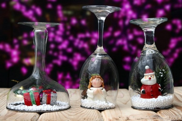 homemade Christmas gift ideas glass snow globes