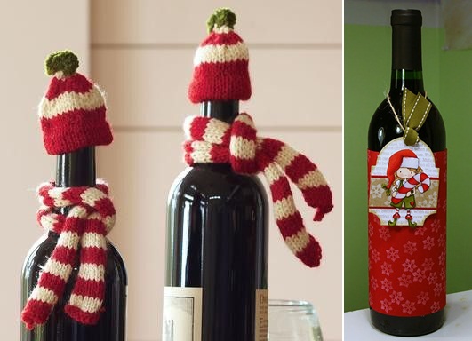 wrapping handmade wine decoration