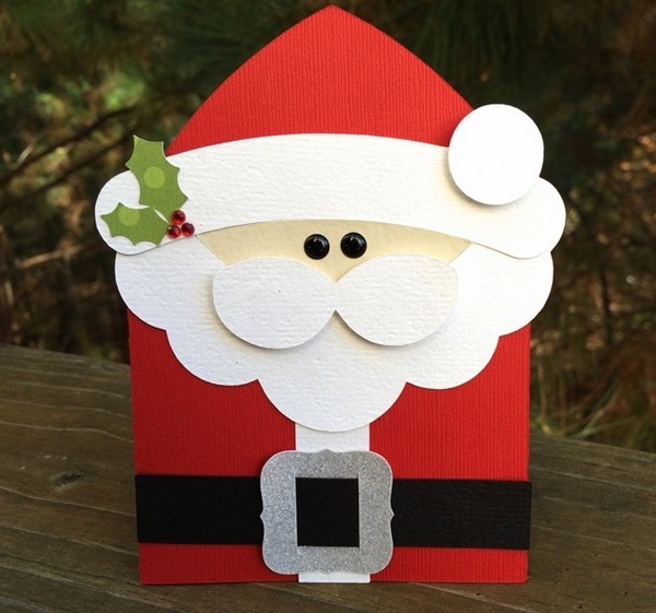 kids craft ideas christmas crafts Santa gift holder