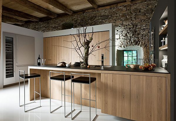living kitchen interior design functional bar area stools