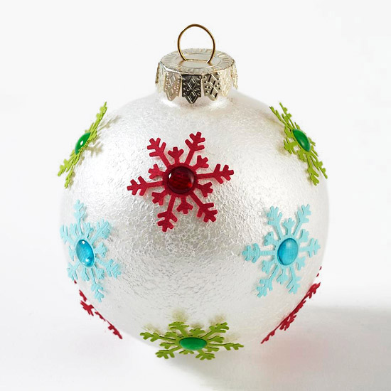 snowflakes homemade christmas ornament