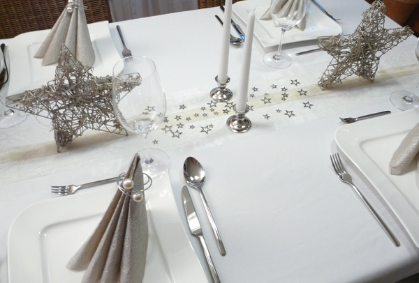 modern christmas decorations silver table decoration