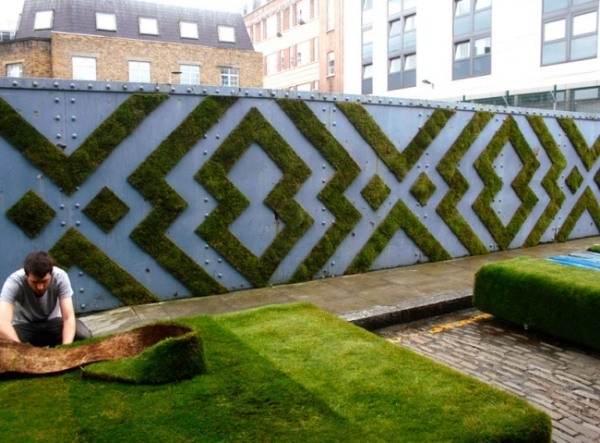 geometric pattern metal fence Anna Garforth