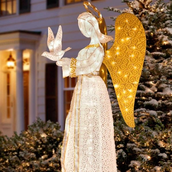 decorations angel christmas outdoor lights 