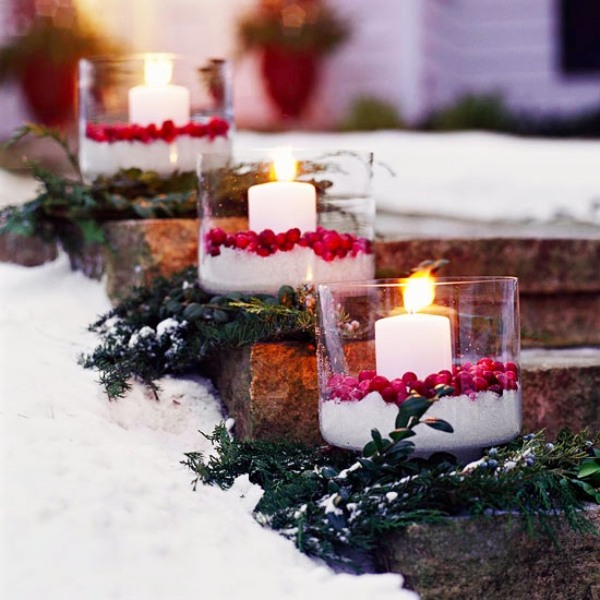 outdoor christmas decorations candles