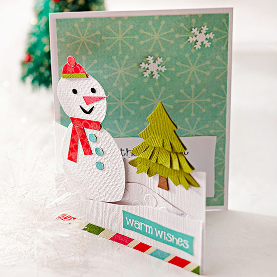  holiday snowman greeting card