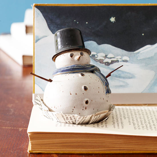 snowman story book decoration