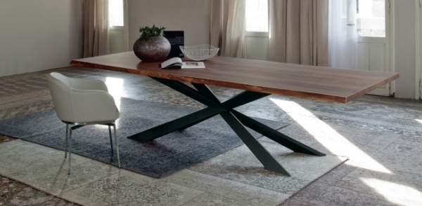 solid wood dining table by Cattelan Italia contemporary look