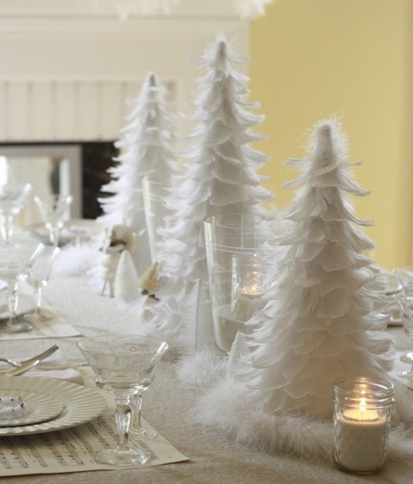 white christmas decoration ideas table centerpiece ideas christmas trees