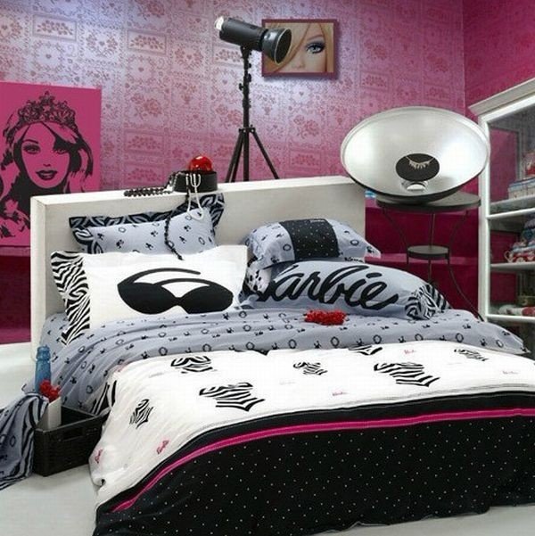 Barbie fashion and style for girls bedroom setting