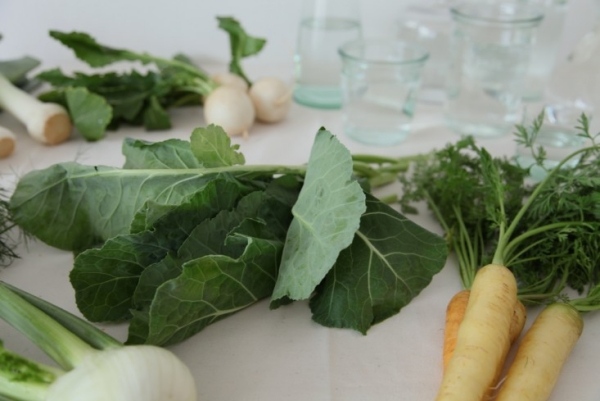 DIY table centerpieces decorating with vegetables