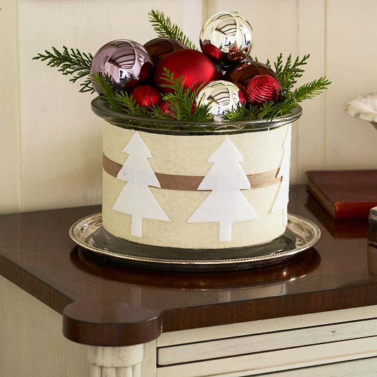 DIY easy container holiday paper ornaments