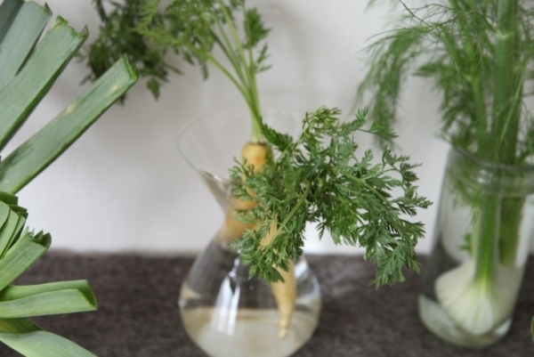 DIY creative holiday decoration easy table centerpiecs vegetables