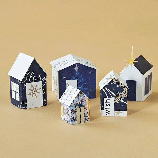 creative crafts recycle houses blue