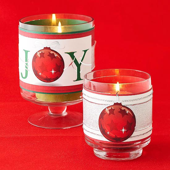 holiday projects recycle candle holders with ornament