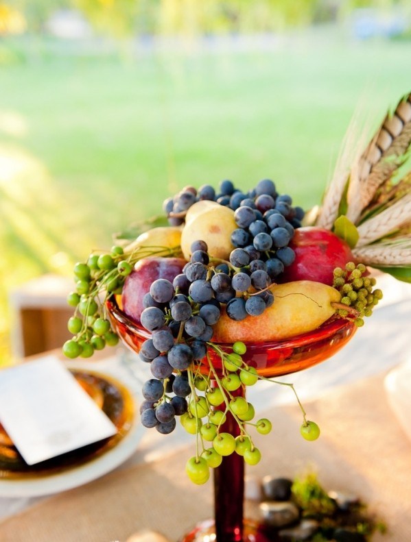 decoration for thanksgiving ideas fruits centerpiece grapes