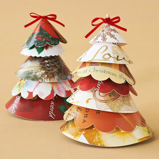 easy crafts ideas table decoration tree recycle cards