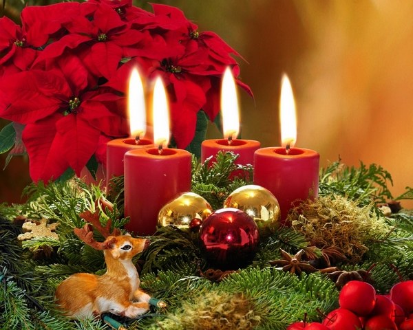 easy advent wreath red candles red gold ornaments