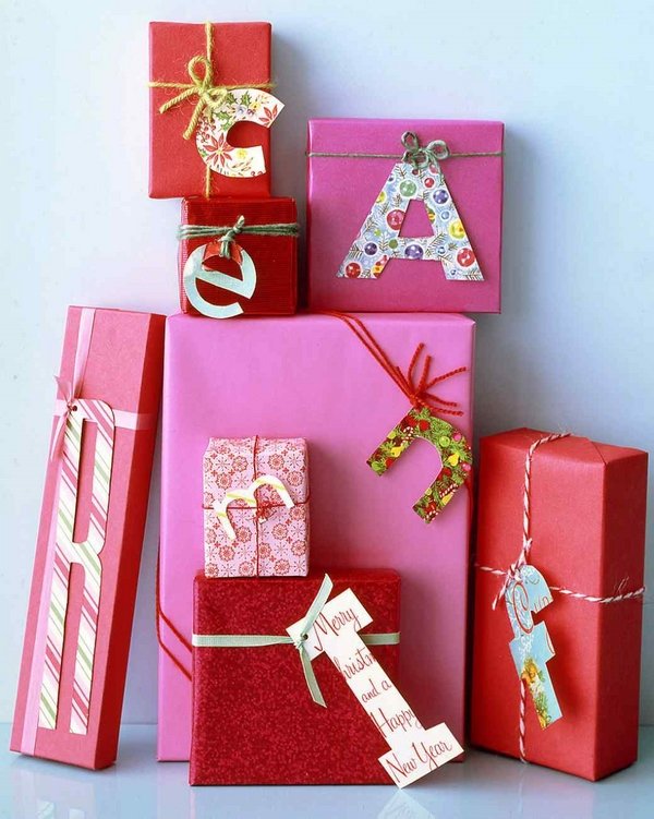 how to recycle cards ideas gift toppers monnogram