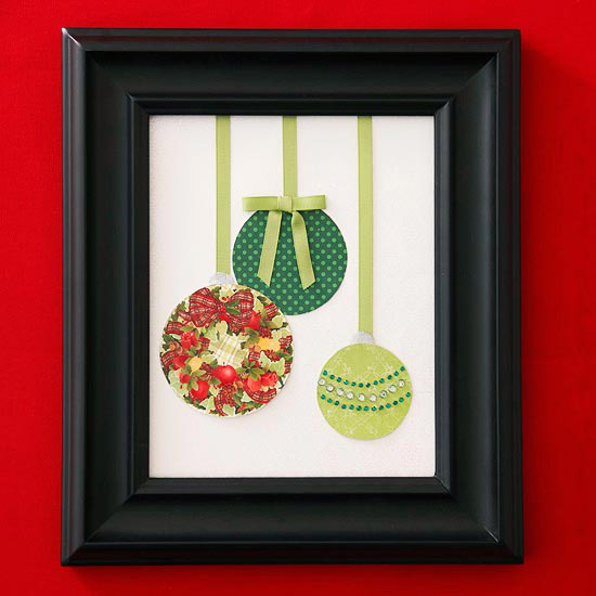 recycle ideas framed ornaments holiday decoration