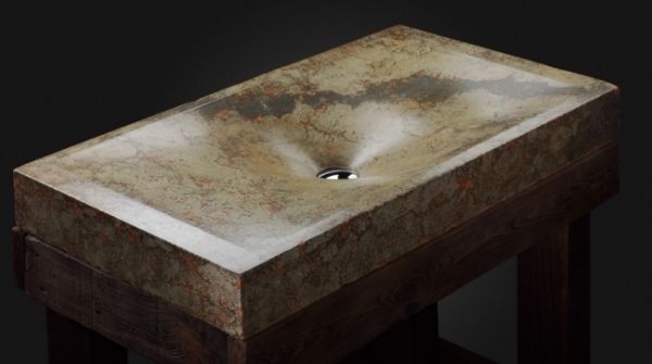 Italian bathroom furniture design concrete sinks pietra danzare treasure map