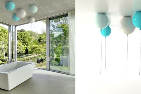 ceiling lights air balloons bathroom by Brokis