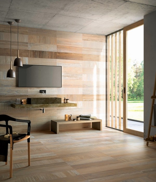 contemporary home interioir flooring ceramic tiles exotic timber look