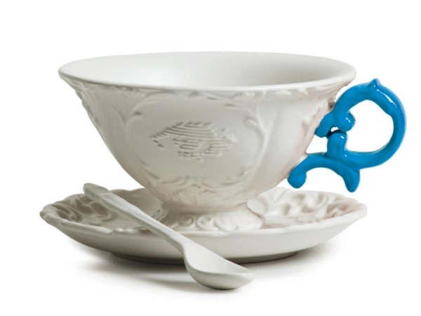 elegant porcelain set white cup classic shape