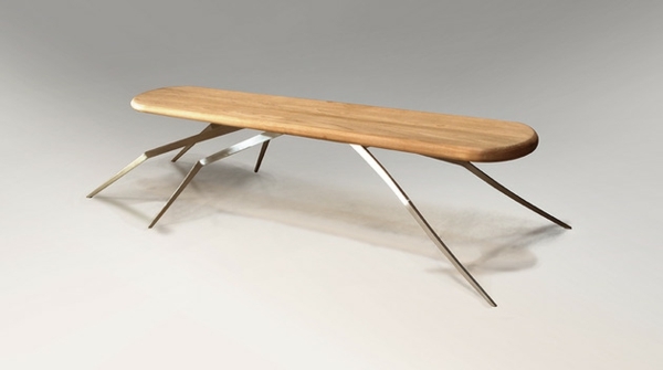 original outdoor patio teak furniture table design idea steel legs