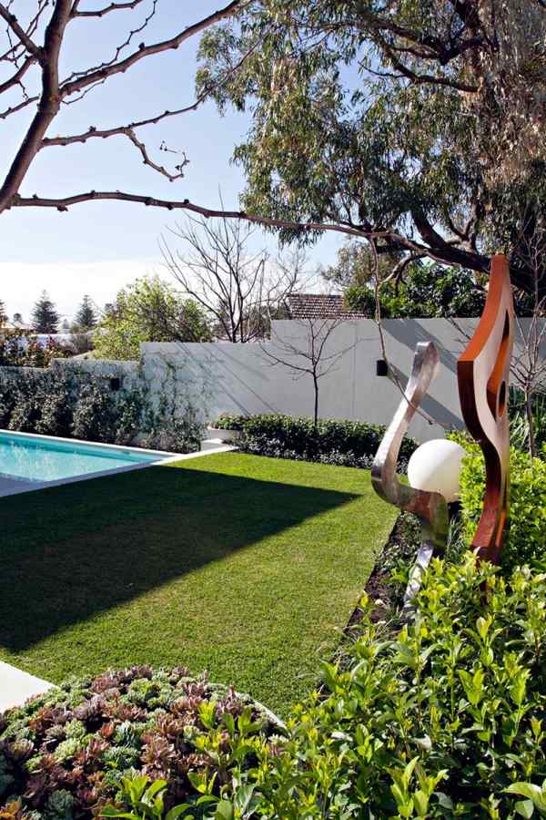 modern home outdoor space design Branksome by Tim Davies Landscaping