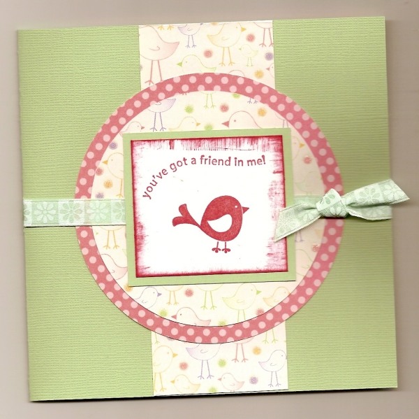 DIY sweet cards ideas chicken and ribbon