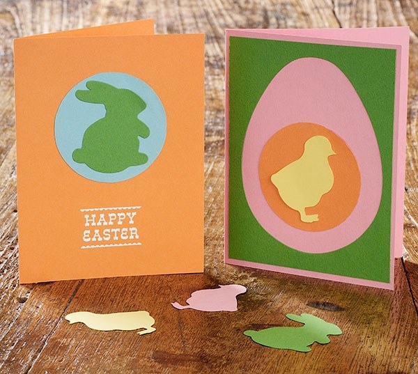 DIY easy ideas greeting cards eggs bunny