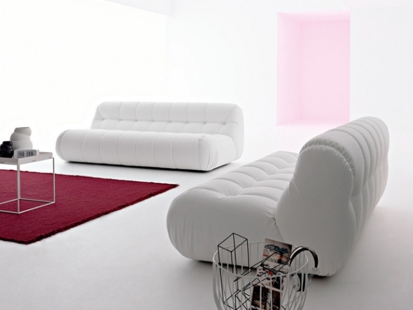 Nuvolone modern leather modular corner sofa design Mimo design group
