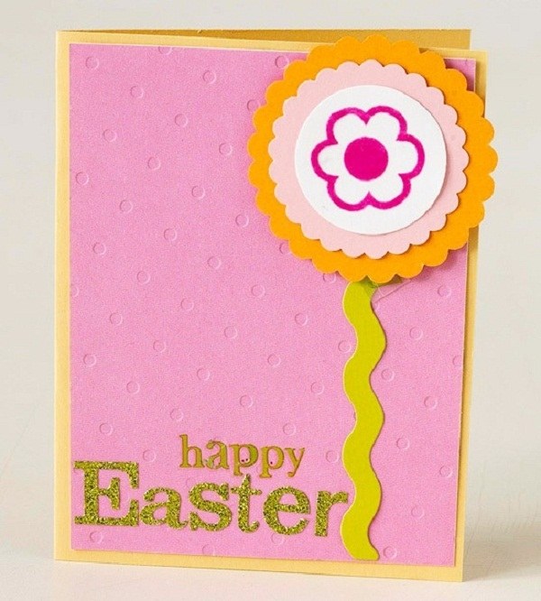 easy handmade greeting cards colorful paper flower 