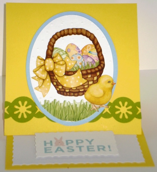 easy to make card chicken and egg basket