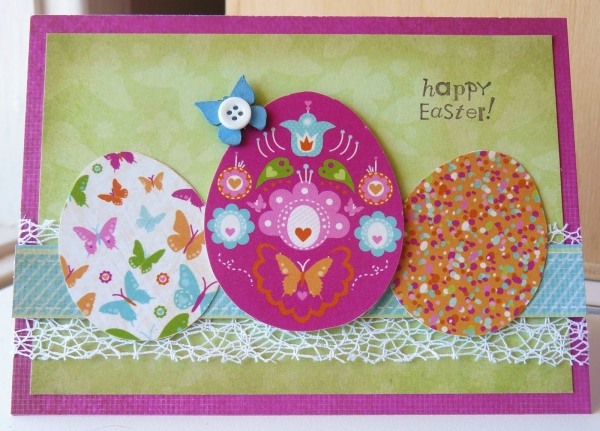easy to make cards ideas colorful paper eggs
