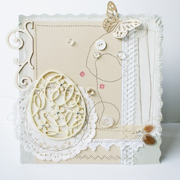 excuisite handmade happy easter card paper lace