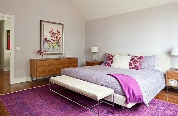 fashion color trends for 2014 rugs and decoration in purple shades