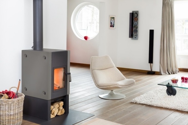modern interior freestanding fireplace boxer plus by harrie leenders