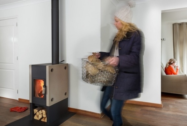 eco friendly freestanding fireplace boxer plus harrie leenders design