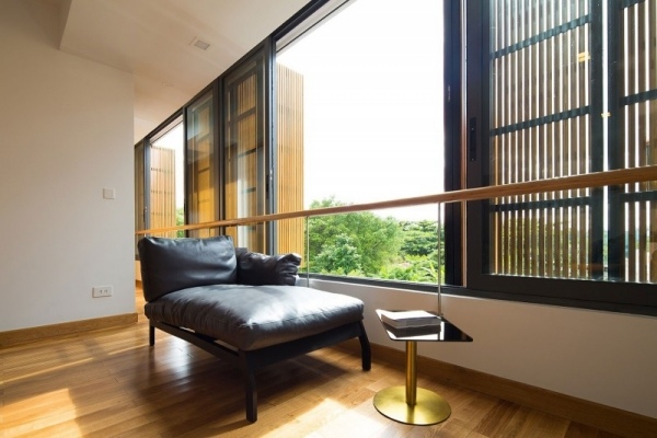 fuschia villa interior design minimalist style open space